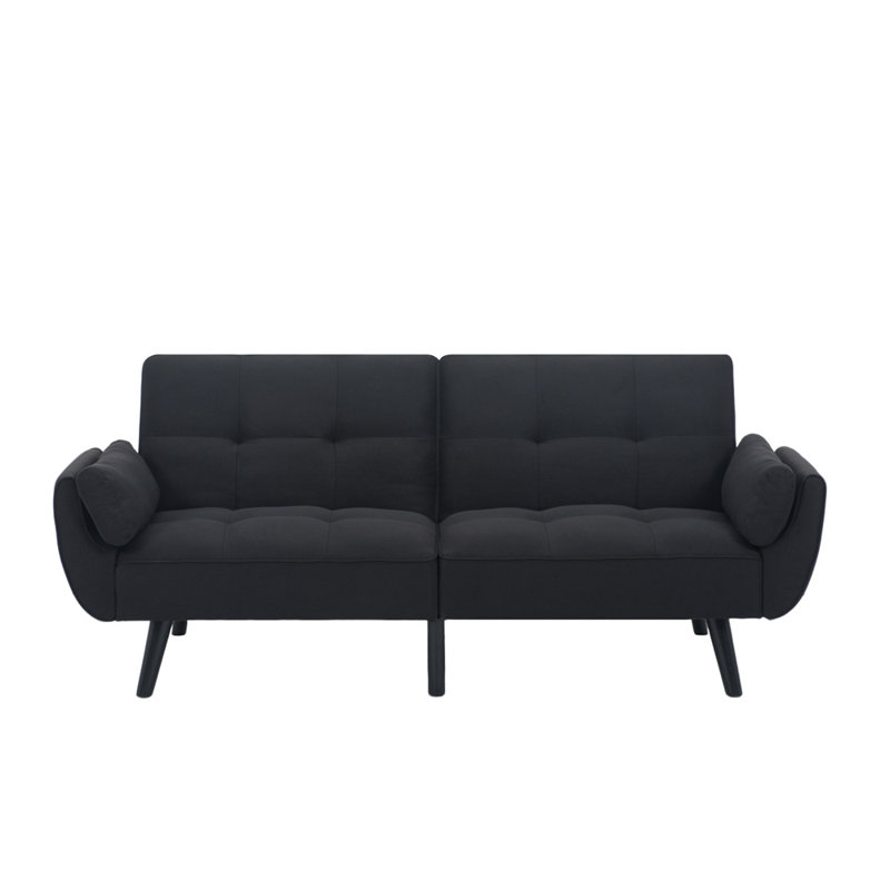 Canapé-lit futon convertible avec pattes en bois