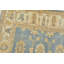 Tapis bleu en laine noué à la main de conception unique 3 pi 11 po x 6 pi 1 po