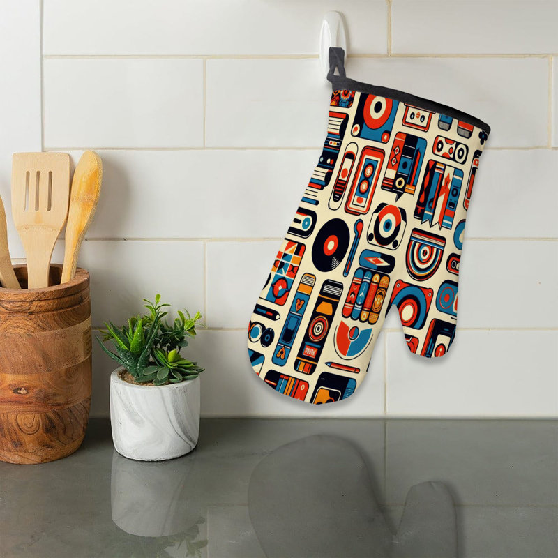 Nostalgic Learning Oven Mitt Cotton Twill