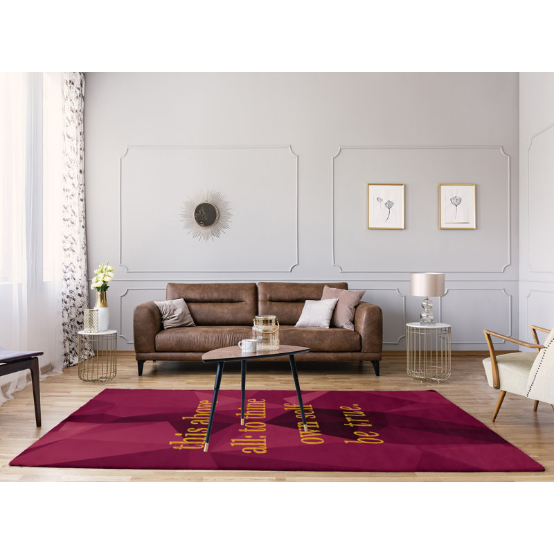 Quotes Chenille Indoor Rug, Rectangle 5' x 7'