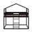 Twin Over Twin Wood Bunk Bed With Tent-1979634014