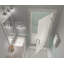 Porte de douche à charnière sans cadre avec verre givré ultra-lumineux Kinkade XL-93748720