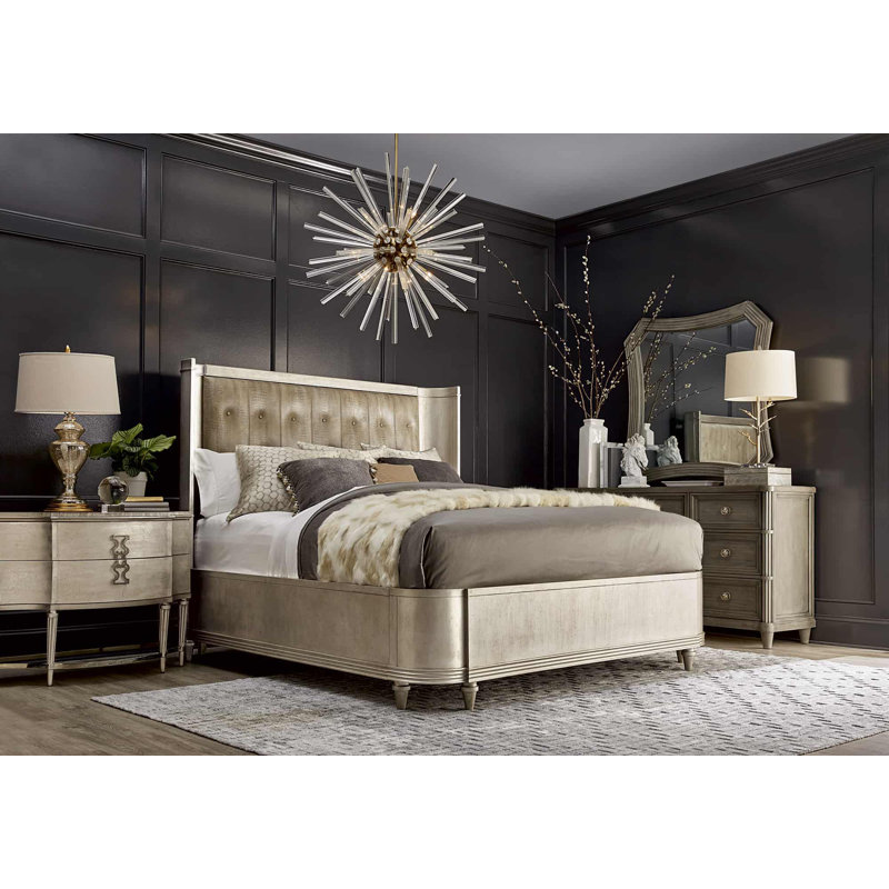 Morrissey Wood Wall Mirror, Silver