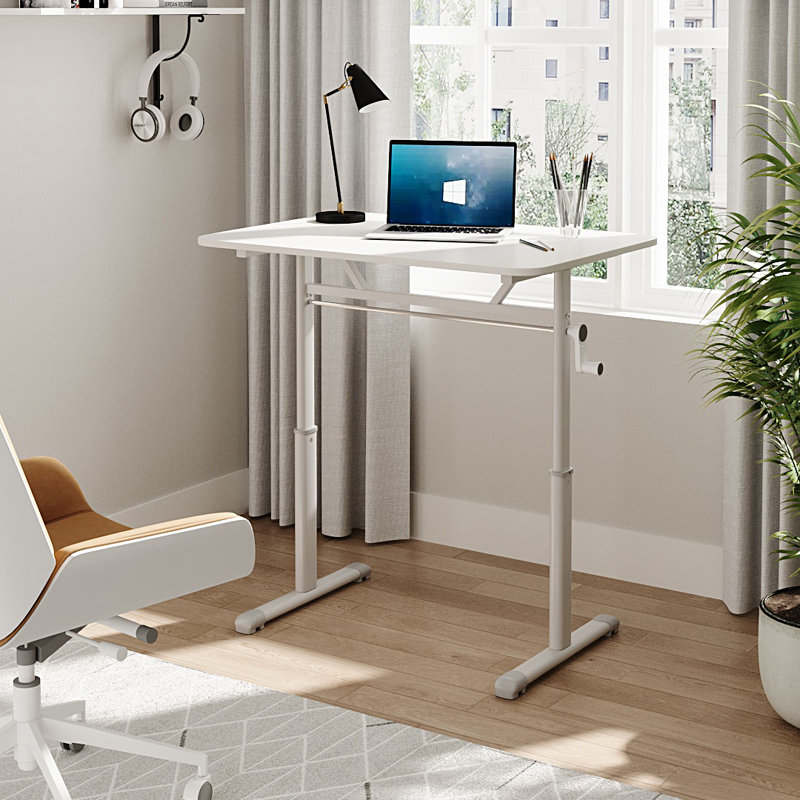 Adjustable Metal Base Computer Desk, 80cm W x 60cm D