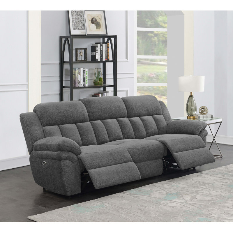 Saar Upholstered Power Sofa Charcoal