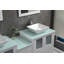 Meuble-lavabo double autoportant 74,5 po avec plateau en verre trempé