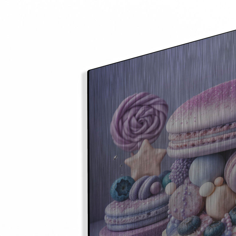  «Lavander and Blueberries Desert» par Rey Klimt, art mural en métal, 24 po x 24 po, H 24 po x l 24 po