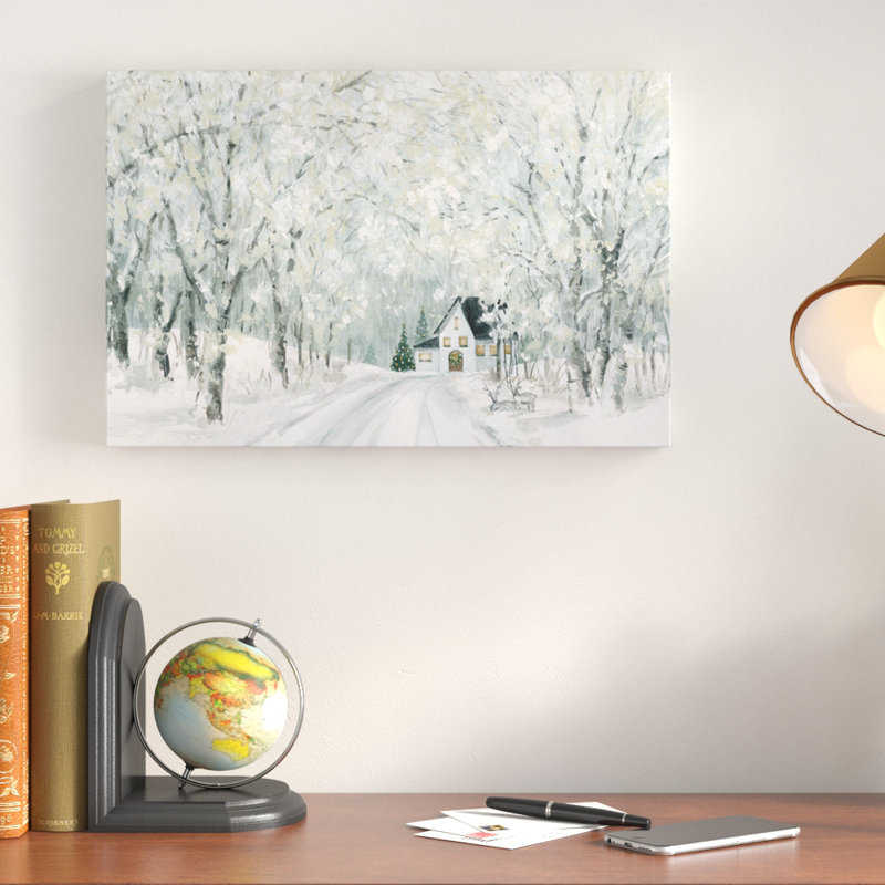 Christmas Lane - reproduction sur toile tendue, H 24 po x l 36 po x P 1,5 po
