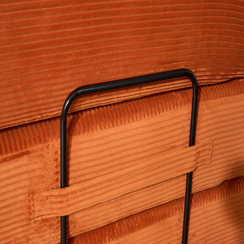 Canapé-lit convertible avec coussin cylindrique, matelas pliable en velours côtelé pour petits espaces, structure de forme fixe, salon et chambre à coucher
