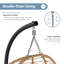 Balancelle en osier avec support et repose-pieds Urbanstyle Modern-1300027540