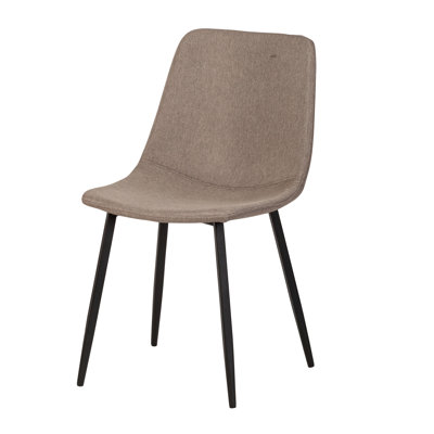 Chaise rembourrée taupe Benicio
