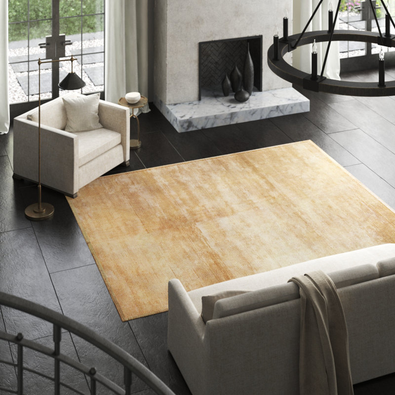 Area Rug in Orange, Rectangle 8'11" x 12'