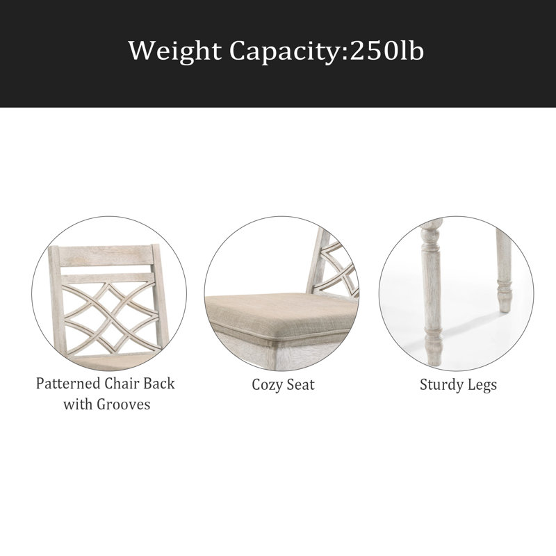 Ensemble de 2 chaises contemporaines l 19 po en tissu avec coussin
