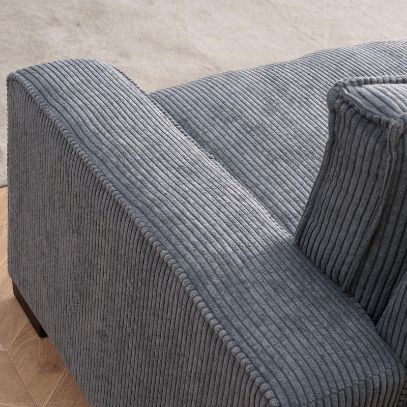 Kulpmont 79.5'' Corduroy Sofa, Gray