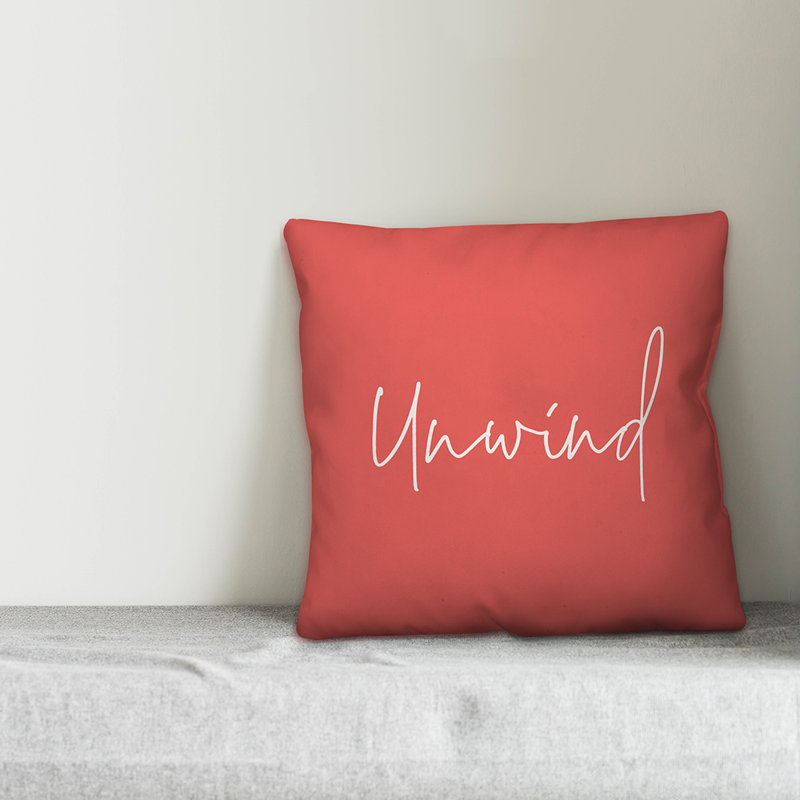  Housse de coussin carré et insert, 20 po x 20 po, Corail