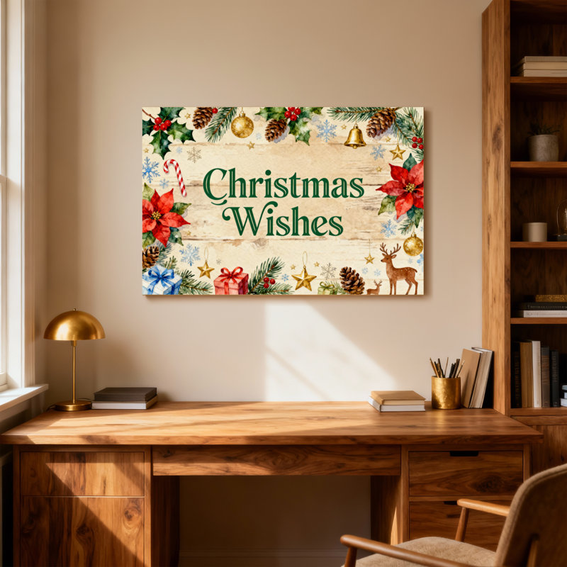 Christmas Christmas Wishes, H 12 po x l 18 po