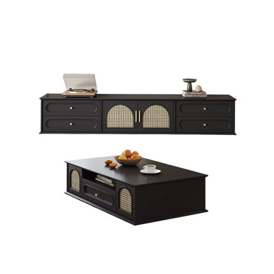 Modern TV stand coffee table combination