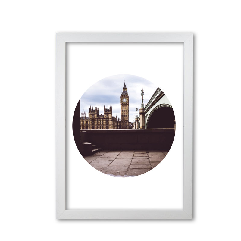 London Big Ben - Print, White Grain Frame, 42 cm H x 30 cm W x 5 cm D