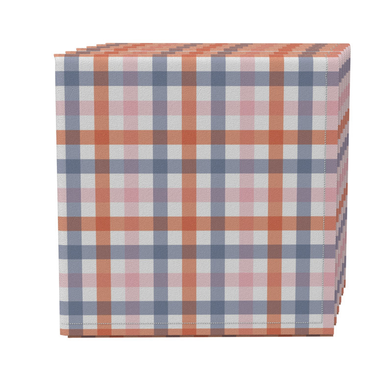 Cotton Twill Plaid Square Napkin
