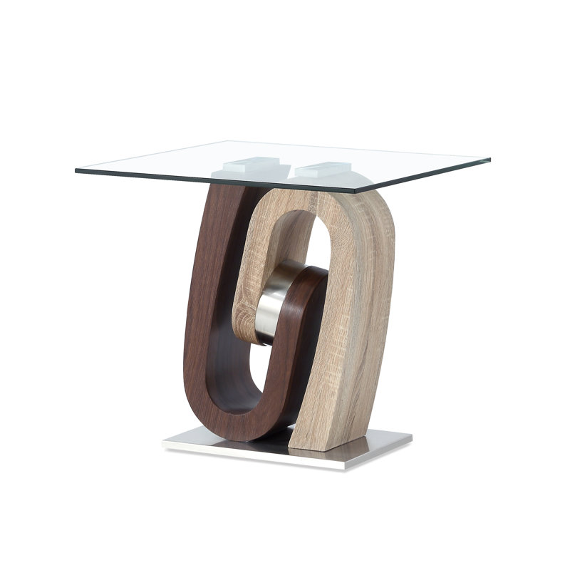 Matterson Glass Top End Table
