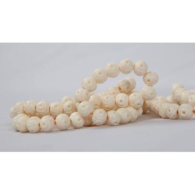 Which Look Gets Your Vote, White Ivory Beads or the Coral Beads?