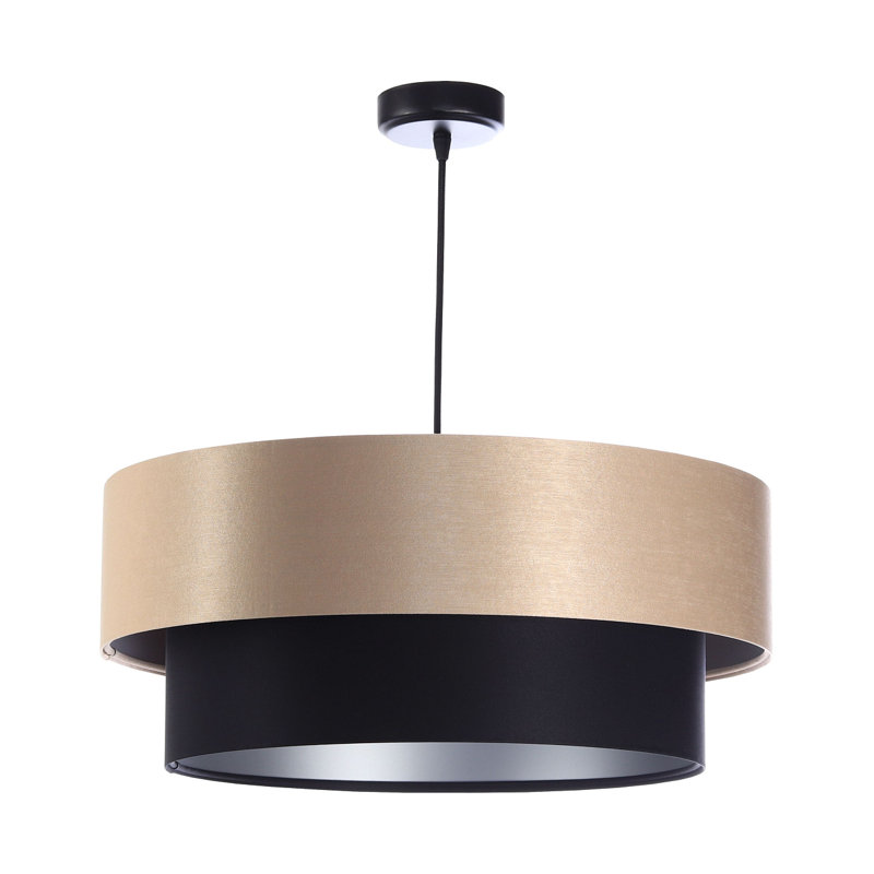 Enfield 1 - Light Silver Drum Pendant, 107cm H x 50cm W x 50cm D, Gold
