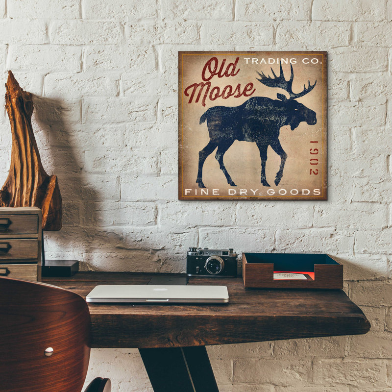 «Old Moose Trading Co Tan - Dry Goods» par Ryan Fowler, H 12 po x l 12 po x P 0,13 po