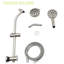 Ensemble de pomme de douche à effet de pluie 4,7 po et douche à main 8 po, tuyau en acier inoxydable, support réglable, double fonction nickel brossé double, pomme de douche, angle-124566148