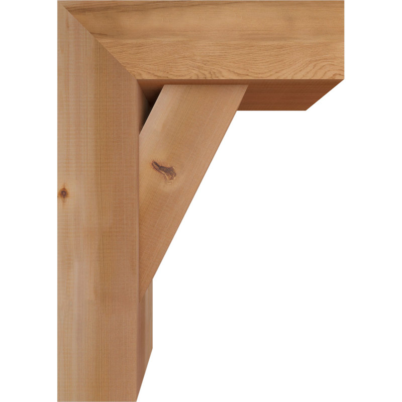 Support de bloc traditionnel avec entretoise décalée, 28 x 20, Cèdre rouge occidental de l 7 1/2 po (lisse)
