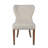 Tufted Solid Wood Side Chair in Beige/Brown