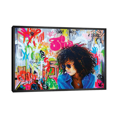 Graffitis On The Wall by Val Escoubet - Painting on Canvas
