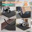 Heavy Duty Non-Slip Rubber Threshold Ramp - 4" Rise, Cord Management Channels - Wheelchair & Scooter Access for Doorways, Driveways & Steps