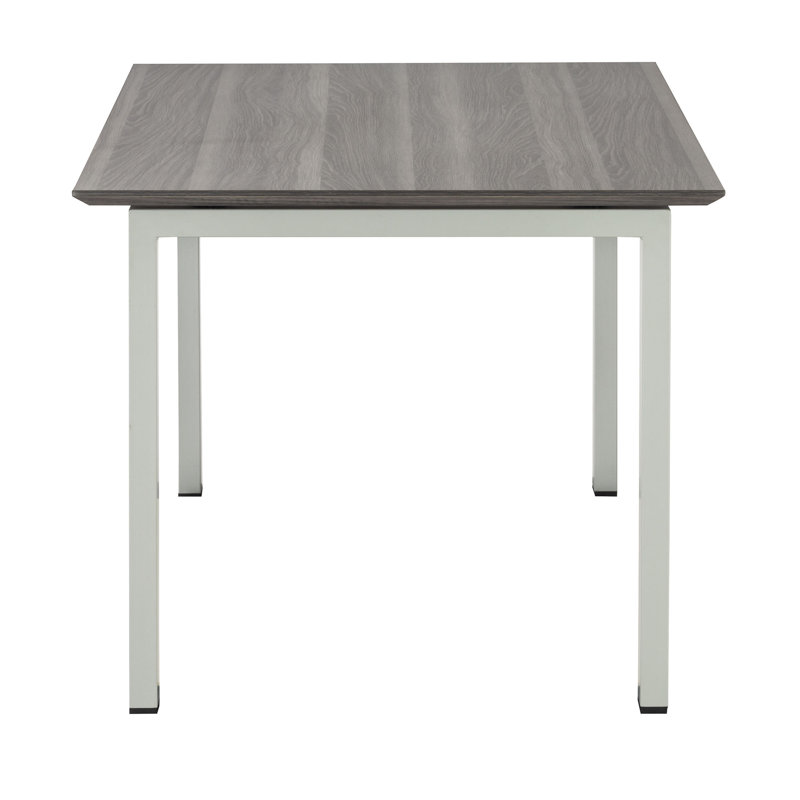 Medina Table Desk With Straight Top, Gray Steel, 29.5" H x 72" W x 36" D