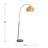 Swedesboro 78'' Black Arched Floor Lamp