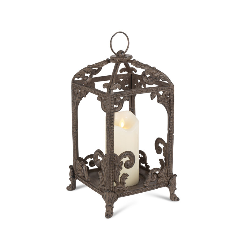 Materials: Aluminum Lantern, 14" H x 7.25" W x 7.25" D