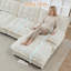 Canapé en forme de L de 138,5 po avec repose-pieds, pour salon, chambre à coucher et appartement-1594918197-1594932433