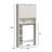 Andelija Freestanding Over The Toilet Storage,Bathroom Cabinet with Fluted Door and  Adjustable Shelve-514194325