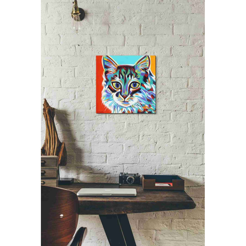 «Dramatic Cats II», impression sur toile tendue, H 12 po x l 12 po x P 0,75 po