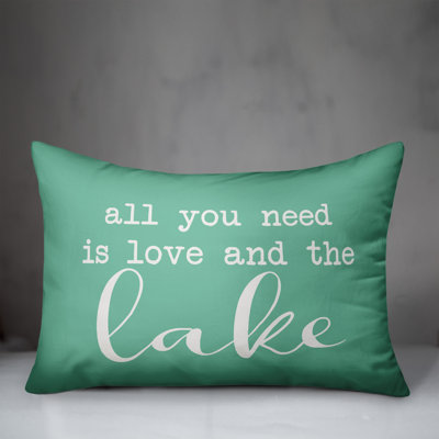 Karmina All you need is Love and the Lake Indoor/Outdoor Lumbar Pillow