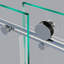 Porte de douche coulissante sans cadre en chrome avec verre transparent de 3/8 po (10 mm) d'épaisseur l 48 po x H 76 po Eclipse-50217791-88311516