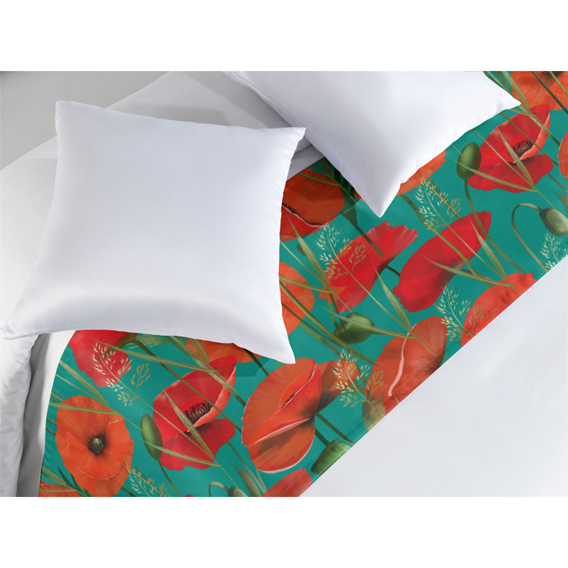 Tapis de lit Ambesonne Poppy, Très grand lit