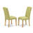 5 Piece Dining Room Furniture Set Includes an Oval Wooden Table with Butterfly Leaf and 4 Limelight Linen Fabric Parsons Chairs, Oak-2134938450