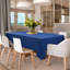Nappe rectangulaire lavable en polyester (1 pièce) pour tables rectangulaires de salle à manger, résistante aux taches et imperméable.-576918999-577774390