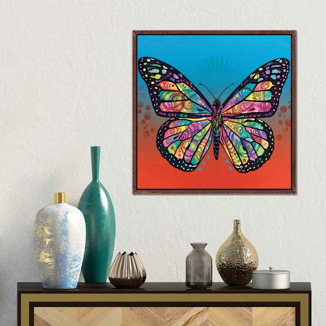 Der Schmetterling von Dean Russo - Galerie-verpackte Leinwand Giclée auf Leinwand