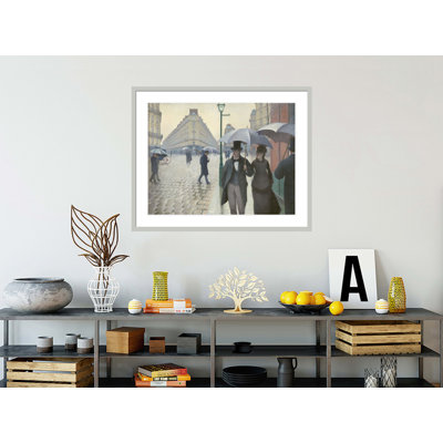 Paris Street; Rainy Day by Gustave Caillebotte -Framed Giclee Print