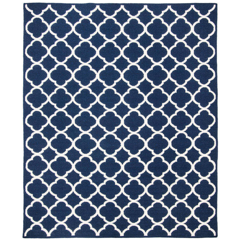 Tapis géométrique tissé à la main à motif banane en soie / laine / coton Rodgers, Rectangle 9 pi x 12 pi