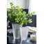 Vase effilé rectangulaire en verre - 6,5 po x 4,5 po x 11 po - transparent