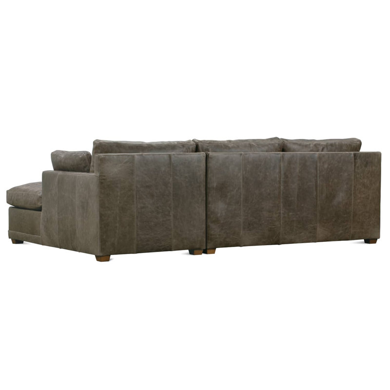 Sylvie 2Piece Leather Sectional, Right Hand Facing
