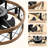 17.7 ''  Farmhouse Caged Ceiling Fan With Light Kit and Remote Control