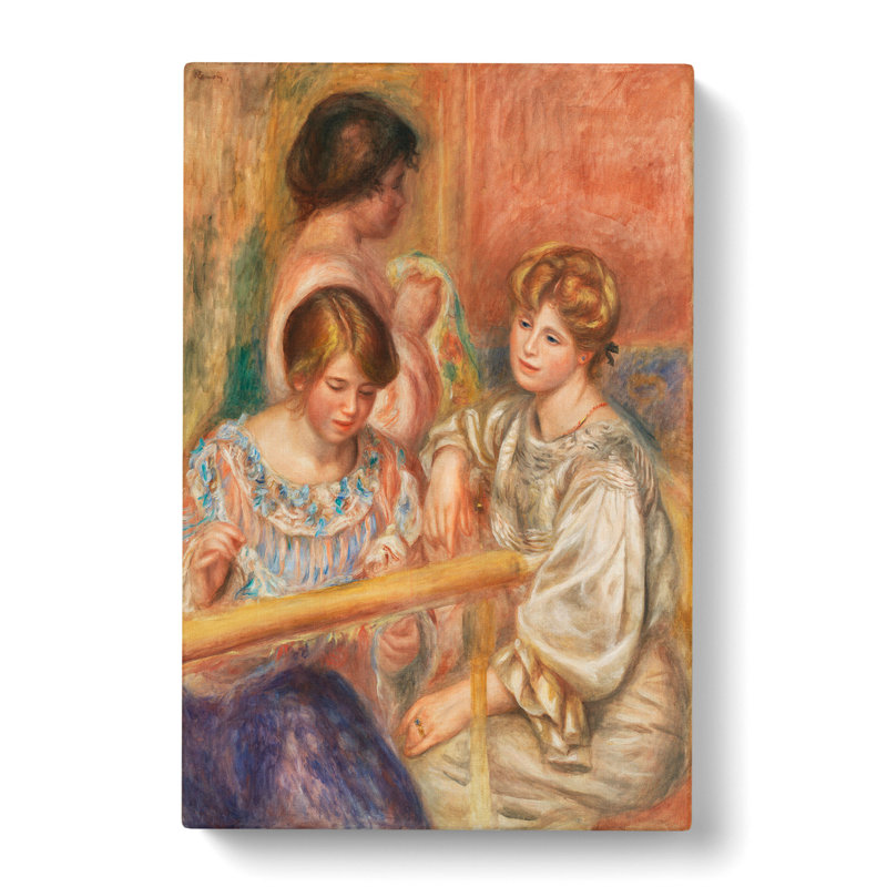 Embroiderers by Pierre-Auguste Renoir - Wrapped Canvas, 50cm H x 35cm W x 3cm D